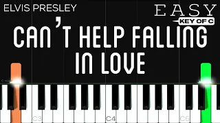 Elvis Presley - Can’t Help Falling In Love | KEY OF C | EASY Piano Tutorial