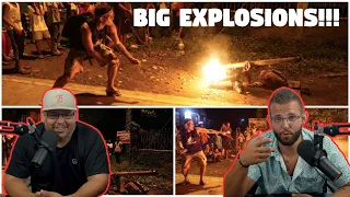 Americans React To The Philippines New Year’s Tradition | A Big Gun