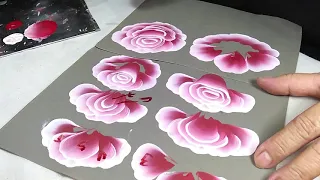 Como pincelar una rosa paso a paso.