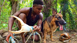 Giant Crab Catch & Cook With My Dog