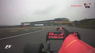 Sebastian Vettel overtake on Daniel Ricciardo - F1 2017 Chinese GP