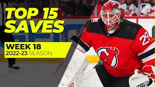 The Best Saves from Week 18 | Binnington, Luukkonen, Blackwood | 2022-23 NHL Season