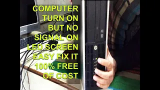 No Signal or No Display in Monitor  Computer turns on but no display Easy Fix it 100% Free of Cost