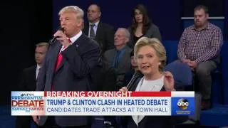 Hillary Clinton, Donald Trump Battle in Second Presidential Debate