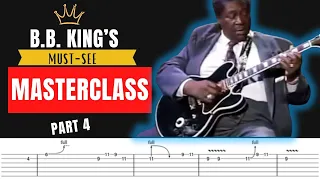 B.B. King Masterclass Part 4: Phrasing, how to play over slow blues, 8 bar blues and more