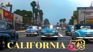 Hollywood 1952, Footage with sound and music. (50 FPS) Remastered & Colorized [NEW METHOD]