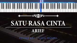Satu Rasa Cinta ( Karaoke Akustik Piano - Female Key ) - Arief