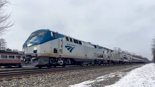 Amtrak 49 (Lake Shore Limited) Going 68MPH in Chesterton!