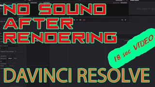 [Davinci Resolve] How to FIX No Sound After Mp4 Export ~ Rendering Audio Output