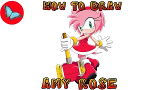 How To Draw Amy Rose - Sonic the Hedgehog | Drawing Animals