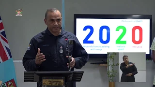 Fijian Commissioner of Police briefs the media on COVID-19