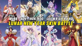 Lunar New Year Skin Showdown: MLBB vs. AoV vs. LoL WR vs. HoK/KoG - Ultra HD Battle!