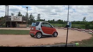 Smart car on Rc track lol