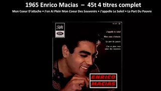 1965 Enrico Macias  ‎– Mon Coeur D'attache‎  – 45T 4 titres complet