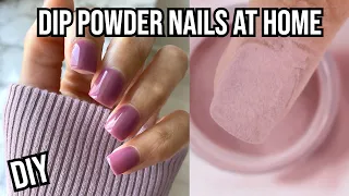 how to do dip powder nails at home step by step tutorial | AzureBeauty | dip nails for beginners