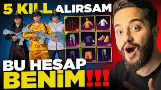 BENDEN 5 KİLL ALIRSAN NADİR HESABIMI VERİRİM DEDİ! TR NO 1 NADİR HESAP! PUBG Mobile