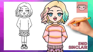 How To Draw Enid Sinclair from Netflix's Wednesday | Cute Easy Step By Step Drawing Tutorial