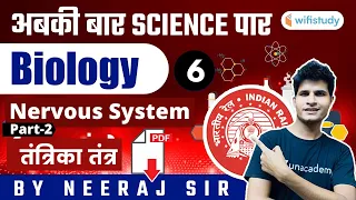 अबकी बार Science पार | Railway Group D Biology by Neeraj Jangid | Nervous System (Part-2)