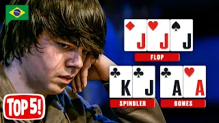 As 5 mãos de poker mais ÉPICAS que você já viu ♠️ PokerStars Brasil