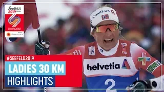 Therese Johaug earns third gold medal | Ladies' 30 km | Seefeld | FIS Nordic World Ski Championships