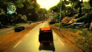 Just Cause 2 - Jump in a garbage truck