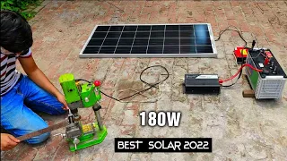 12V 180W Solar Panel System & Battery for 220V AC Load DIY