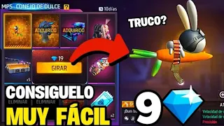 COMO CONSEGUIR LA MP5-🐰*CONEJO DULCE* en LA RULETA MÁGICA con POCOS DIAMANTES en FRE FIRE 😭 *épico*