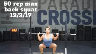 Wod Demo - 50 rep max Back Squat (Paradiso CrossFit)