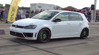 740HP VW Golf 7R w/ 2.5L TFSI RS3 Engine - FAST Accelerations & Drag Racing!