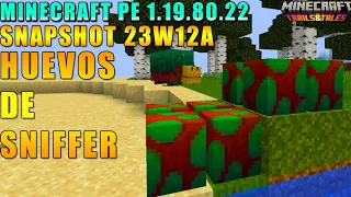 👉NUEVA ESTRUCTURA Y HUEVOS DE SNIFFER EN MINECRAFT👈 MINECRAFT SNAPSHOT 23w12A - MCPE 1.19.80.22