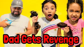 DAD GETS REVENGE CHOPS KIDS HAIR OFF AFTER EPIC PRANK!!!!