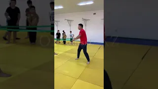 Дзюдо (judo) подвороты на резине (жгуте) передняя подножка(Tai Otoshi) работа над ошибками.