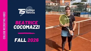 Beatrice Cocomazzi College Tennis Recruiting Video Fall 2026