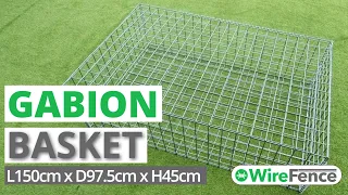 Gabion Basket (L150cm x D97.5cm x H45cm - 5mm dia.) | WireFence