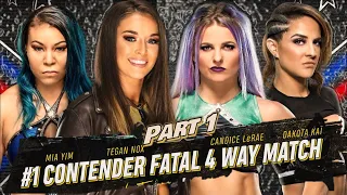 Tegan Nox vs Dakota Kai vs Mia Yim vs Candice LeRae Fatal 4-Way Elimination Match nxt 1 july 2020.