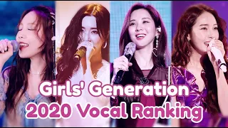 2020 Girls' Generation Vocal Ranking (SNSD)