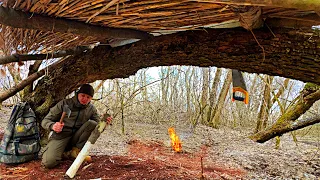 Building a Reed Shelter Waterproof | Bushcraft in the Secret Place | Warm and Cozy House Atmosphere