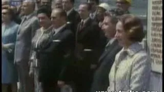 Josip Broz Tito i Čaušesku. Otvaranje hidroelektrane Djerdap.