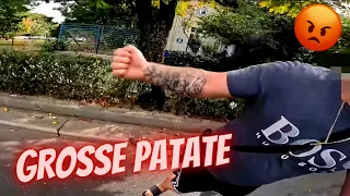 😡UN MOTARD SE PREND UNE GROSSE PATATE ET IL TOMBE PAR TERRE !😡 + Police, Road rage et Fun !