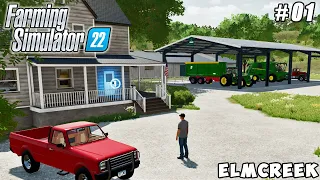 I sold farm and built new one from scratch, buying vehicles & equipment | Elmcreek | Fs 22 | ep #01