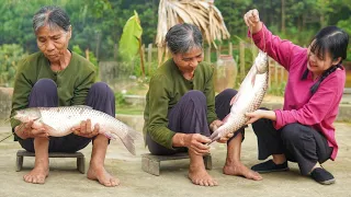 80 year old grandma life- Grandma was surprised and surprised when I brought a fish to return