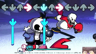 FNF Indie Cross Sans Papyrus - Bonedoggle (FC) (4k)