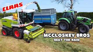 FIRST CUT SILAGE 2024!! - CLAAS JAGUAR 850 WORKING LIKE NEW!! FLEMING AGRI SILAGE TRAILERS!