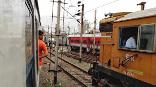 Parallel run and crossing of trains in the morning at SER