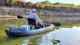 14 Miles on the River! (Camping and Kayak Fishing for BIG Fish)