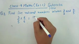 Find five rational numbers between 3/5 and 4/5..| Class 9 Ex 1.1 | Q3 | Ncert | Solution