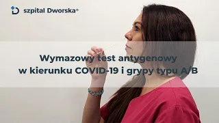 Wymazowy test antygenowy w kierunku COVID-19 i grypy typu A/B - Szpital Dworska