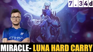 MIRACLE- playing LUNA HC   7.34d - DOTA 2 HIGHEST MMR MATCH #dota2   #dota2gameplay