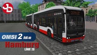 OMSI 2 Add-on Hamburg Line 20 | HOCHBAHN Articulated Electric Bus