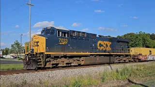 CSX I038 headed westbound in Monroe NC with CSXT 7033 in the lead 4/28/23🇺🇲